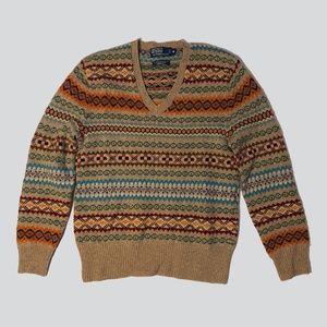 Ralph Lauren - Hand Knit Fair Isle Sweater (S-M)